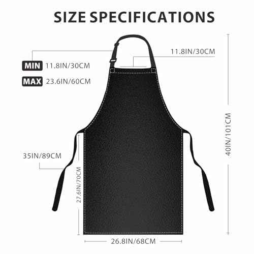 GoldPig Heavy-Duty Waterproof Apron, Chemical Resistant Rubber Vinyl for Industrial, Lab, Kitchen, Butcher & Grilling (40")