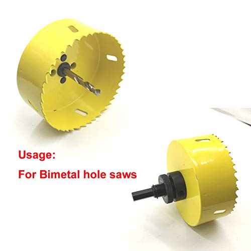 Bi-Metal Hole Saw Arbor Mandrel 3/8" Hex Shank with High Grade Pilot Drill bit