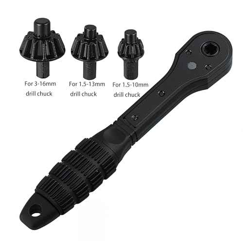 2-in-1 Ratchet Drill Chuck Key Wrench ? Universal Chuck Key Replacement Tool for Drill, Compatible with Most Electric Drills and Power Tools