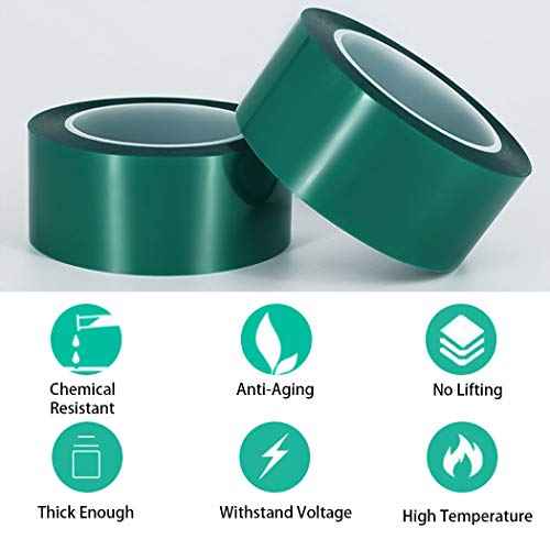 APT Polyester Tape with Silicone Adhesive, High Temperature, 3.5 Mil Thickness, Powder Coating, E-Coating (1, 0.5" x 72 Yds)