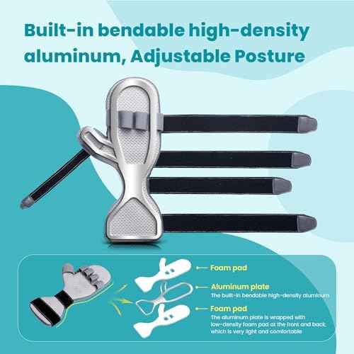 Stroke Hand Brace Splint for Straightening Fingers with 5 Fingers Resting Support,Prevent Fingers Curling, Dupuytren's Contractures, Hand Spasms, Fit Right & Left, Men & Women - M