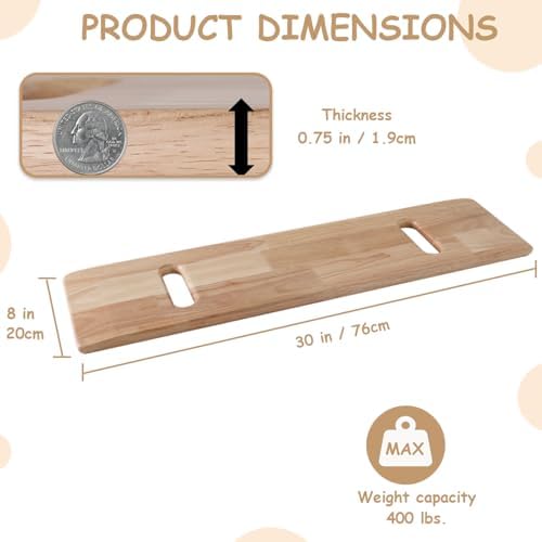Urby Plus Size Extra Wide and Thick Transfer Board/Slide Board for Transferring to Wheelchair, Bed or Car. Ideal for Seniors, Elderly or Physical Therapy Patient. XL