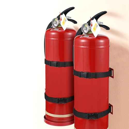 Suzile Fire Extinguisher Metal Bracket Holder Wall Mount Compatible with 5 Pound Fire Extinguishers(3 Pcs)