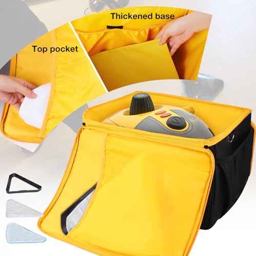 Storage Bag Compatible with Wagner Spraytech C900134 Steamer Adjustable Carrying Bag Case Portable Steam Cleaner Storage Bag with Extra Pockets for Accessories, Bag Only