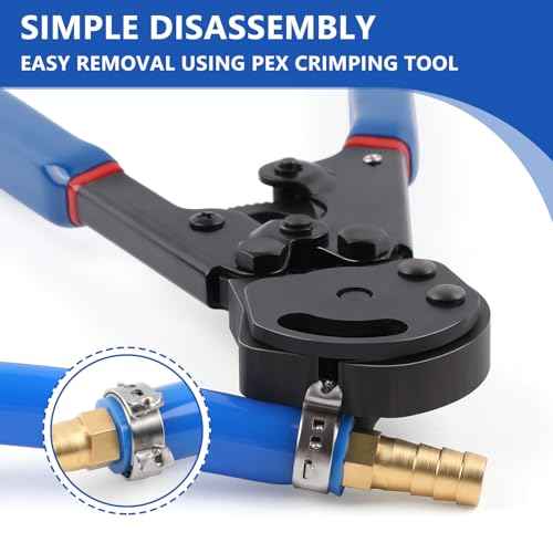 1 Inch PEX Clamps 24pcs Crimp Rings Single Ear Hose Clamps Stainless Steel Fittings Cinch Clamp Ring for Pipe Tubing