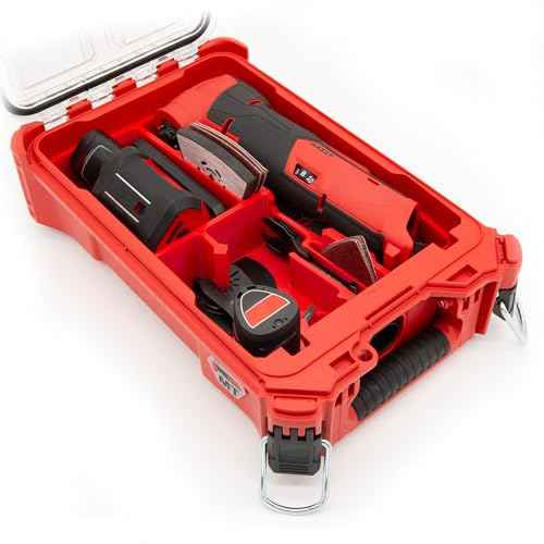 Packout Compact Tool Organizer for 2526-20 M12 Fuel Brushless Milwaukee Oscillating Multi-Tool, Accessories and Batteries for Enhanced Protection. "BOX AND TOOLS NOT INCLUDED"