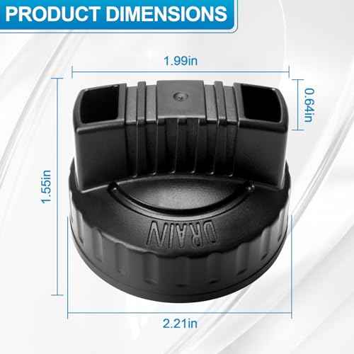 47922 Vac Drain Cap Compatible with Ridgid Shop Vacuum Cleaner and Craftsman Shop Vacuum, 1.97'' ID Wet/Dry Vacuum Replacement Drain Cap£¨1pack£©
