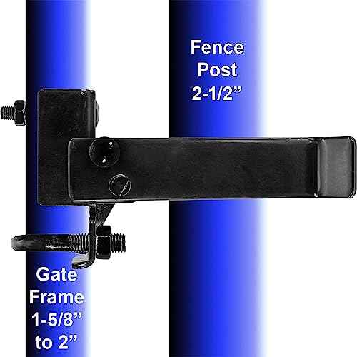 2-3/8" Strong Arm Single Gate Latch (Black)