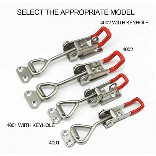 Adjustable Toggle Latch Clamp 4001, 330 Lbs 150Kg Holding Capacity, 4001 Heavy Duty Quick Release Pull Latch Toggle Clamp (R4001-8PCS)