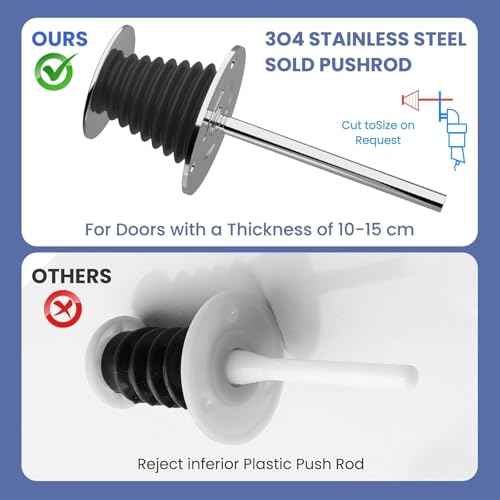 Walk-in Cooler Door Handle, Heavy-Duty Latch Set with Interior Release, Offset -1/8 in to 1/4 in(Flush) and 5.9" Solid Metal Interior Release Handle, Closer Complete Kit for Freezer Rooms, Silver