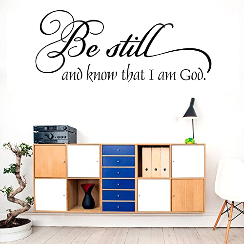 Inspirational Quotes Wall Stickers Decoration,Bible Verse Christian Jesus Prayer Religious Family Decor Sayings Sign, Be Still and Know That I am God