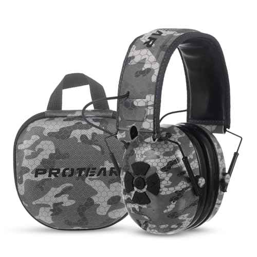 Bluetooth Wireless Headphones, Noise Canceling Hearing Protection for Work, Lawn Mowing, Construction, 1200mAh Rechargeable Ear Muffs, Includes Carrying Bag& USB Cable£¨Gray Camouflage£©