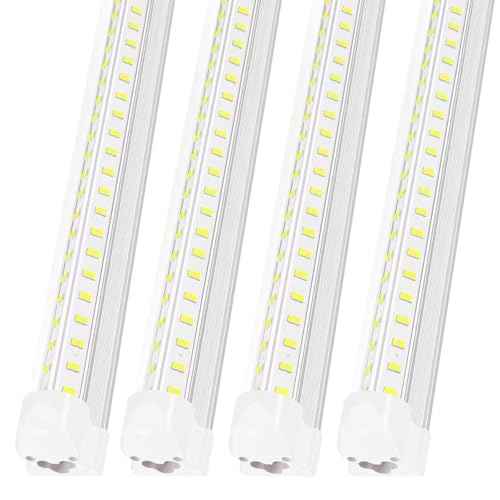 3FT Led Shop Light,3FT Lights 36W 6500K 5000LM Daylight,Led Shop Lights 110V Linkable Clear Cover Integrated V-Shape for Shop Garage Warehouse Workshop Commercial Bay Lighting(4-Pack)