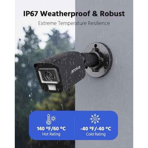 ANNKE 1080p HD-TVI Security Surveillance Camera for Home CCTV System, 2MP Bullet BNC Camera with 100 ft Super Night Vision, IP66 Surveillance Weatherproof Add?on Wired Cam