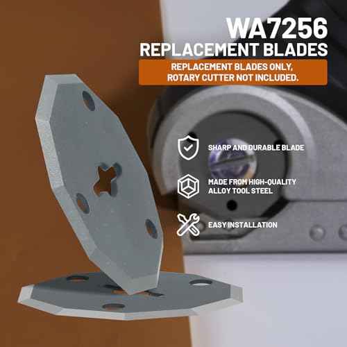 Replacement Blades Compatible with Worx WX082L 4V ZipSnip Cordless Electric Scissors, Replacement Rotary Blades Fit WX745L.9 MAKERX ZipSnip Rotary Cutter, RC2600K,RC2601,RC2602,WX080L,WX081L (2 Pcs)