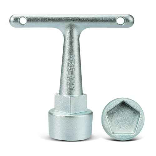Water Meter Wrench for Pentagon Socket, Curb Stop Wrench, Water Valve Shut Off Tool for Penta Socket, Pentagon Curb Box Key