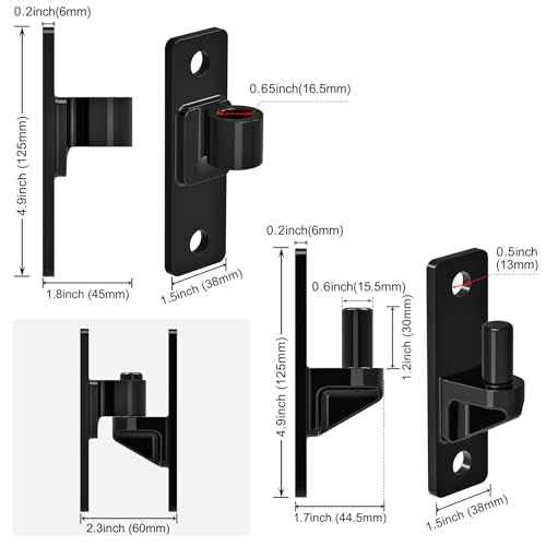 Heavy Duty Gate Hinges, 4Pack High Strength Steel with Electroplated Finish, 600LB Load Capacity, Thick 6mm Black Hinges for Farm Gates, Fences, Barns, Sheds & Outdoor Gates (4.9"x1.5")