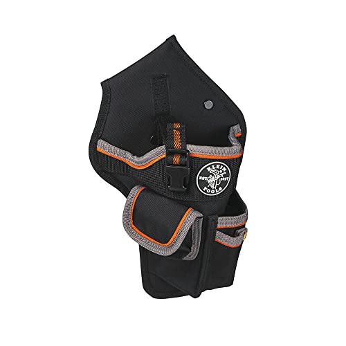 Klein Tools 5183 Tool Bag, Tradesman Pro Drill Pouch, 1680d Material, Drill Holster with Pockets for Tools and Bits
