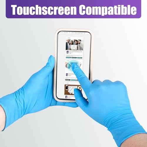 Heavy Duty Disposable Nitrile Gloves 6Mil-1200 Count,Latex Free,Powder Free for Cleaning Cooking Food Prep and Medical