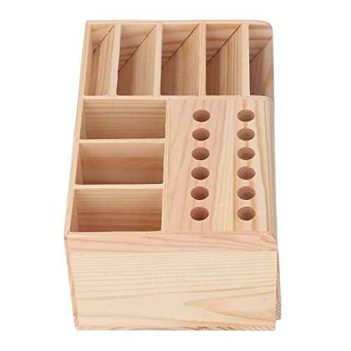 Fafeicy Repair Tool Organizer for Mobile Phone Maintenance Tools - Synthetic Wood Storage Box with Polished Finish and Classified Compartments