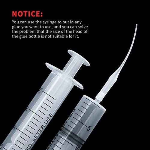 Hsei 200 Pcs Micro-Tips Plastic Glue Bottle Tips Glue Extender Precision Applicator for Crafting, Lab Dispensing, Adhesive Dispensers