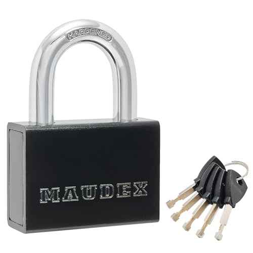 Maudex¢ç PDK73 Heavy Duty Padlock with 5 Keys - 13mm Cut-Resistant Shackle, Steel Body Protection | High Security Lock for Sheds, Storage Units, Trucks