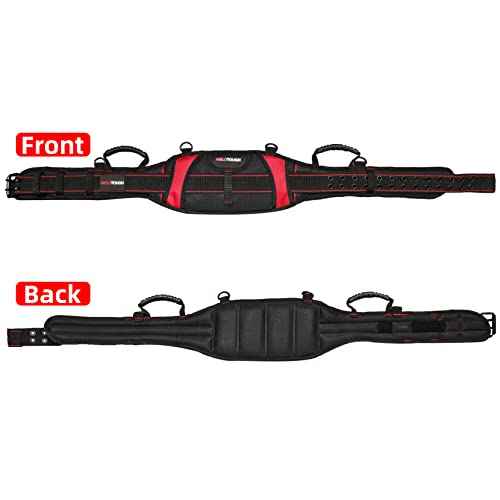MELOTOUGH Padded work belt Comfortable Tool Belt with D rings£¬Heavy Duty Work Belts with handle strap for electrical,construction,plumber,carpenter (XXL)