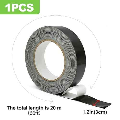 1 Pcs Blackout Tape 1.2 Inch x 66 Feet, 100% Light Blocking for Electronics, LED Covers, Windows, Aquariums, and More