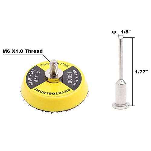 2 Inch Hook and Loop Sanding Pad with 1/8" Mandrel ? Replacement Backing Pad for Sanding Discs, Drill & Rotary Tools Air Die Grinder Sander Polishing Pads 9 Pack
