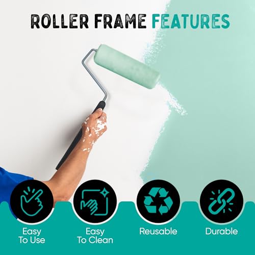 Paint Roller Frame, for Walls, Ceiling on All Surfaces 4-Wire Cage Frame, Choose 9" / 7" / 4" / 3" (7 Inch Frame)