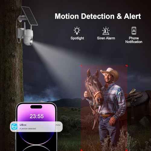 4G LTE Cellular Security Camera No Internet Needed, No wifi Security Camera Outdoor wireless, Wireless Security Camera Outdoor with SIM Card, 360 PTZ, Human Sensor, SD/cloud, 2-way Talk, IP66