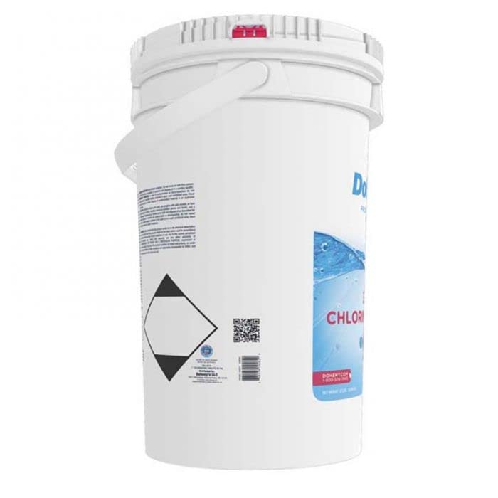 Doheny’s 3-Inch Stabilized Chlorine Tablets for Sanitizing Swimming Pools | 99% Pure Tri-Chlor, 90% Available Chlorine | Long-Lasting, UV-Protected, Slow-Dissolving | Individually Wrapped 50lb Bucket