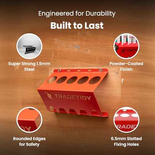 Tradetidy Silicone Caulk/Adhesive Holder, Red ? Tough, Durable Finish, Rugged All-Steel Construction ? caulk tube holder for Vans, Garages, Workshops ? Rounded Safety Edges, 12.2"x 7.87"x 4.33" inches
