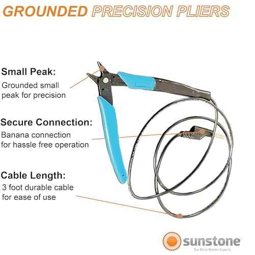 Orion Grounded Precision Plier: Unleash Unrivaled Precision for Fine Chain Welding, Secure Connection, 3ft Cable ? Ideal for Permanent Jewelry Fine Chain Welding, and Precise Control