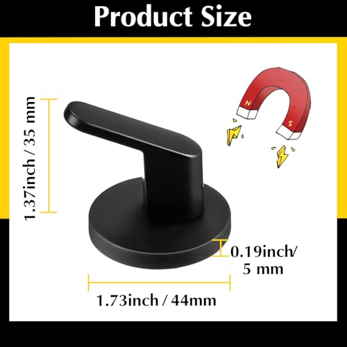 Kanayu 10 Pcs Magnetic Hooks Heavy Duty Magnetic Hooks for Hanging, Magnet Tool Holder Garage Storage Tool Organizer Hanger for Refrigerator Kitchen Doors