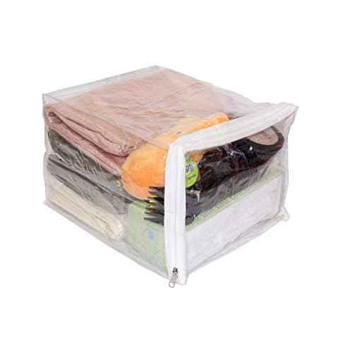 10-Pack Clear Vinyl Zippered Storage Bags 9 x 11 x 7 Inch