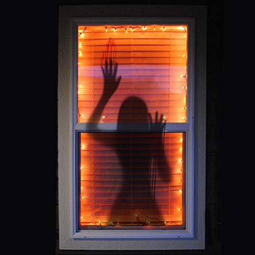Halloween Wall Sticker Horrible Halloween Female Ghost Wall Decal Removable Glass Window Wall Stickers Decor for Party Decoration Festive Atmosphere