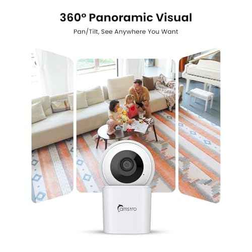 3K Indoor Security Camera 2Pack, 360¡Æ Pan/Tilt WiFi Camera for Home Security, 2.4/5GHz Pet/Dog/Baby Camera with Phone App, Night Vision, Two-Way Audio, 24/7 SD/Cloud Storage, Works with Alexa