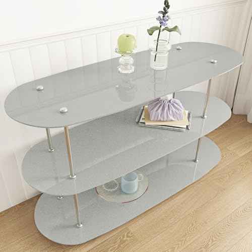 Glossy Grey Contact Paper for Cabinets Desk Liners Peel and Stick Countertops Shiny Grey Wallpaper Self Adhesive Glitter Contact Paper Waterproof Wallpaper for Bathroom Walls Vinyl Film