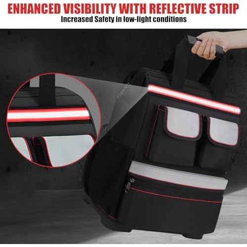 TooCust Construction Backpack Heavy Duty with Hard Bottom, Tool Backpack for Men, Waterproof Electrician Bag with 22 Pockets for HVAC, Mechanics, and Jobsite