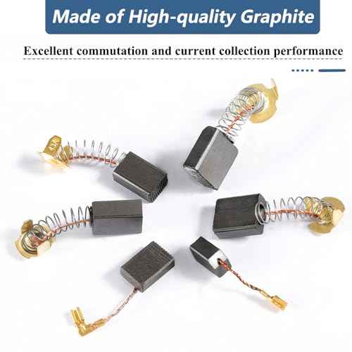40pcs 10 Sizes Electric Motor Carbon Brushes for Replacement Repair Power Tools and Motors Part Such as Electric Hammer Drills, Circular Saws, Angle Grinders