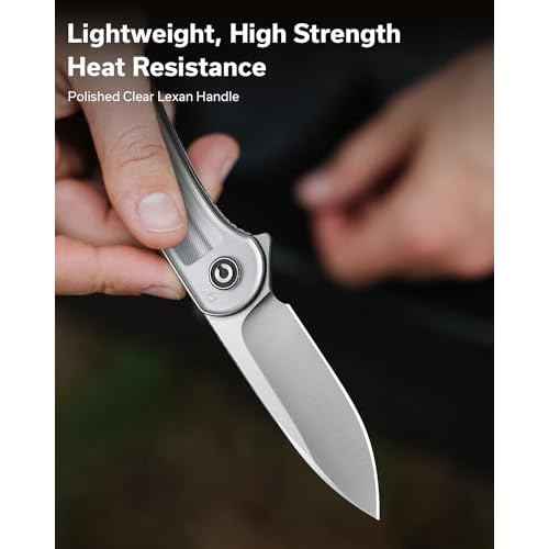 CIVIVI Folding Pocket Knife- Elementum Flipper Knife with 2.96'' D2 Blade Lexan Handle, Ideal for Men Women Outdoor EDC Gift C907A-7