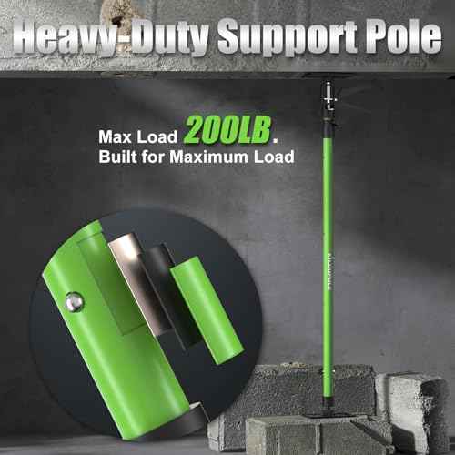 Cabinet Jack Support Pole, 45.3-114.2 Inches Steel Telescopic Quick Support Rod, Third Hand Tool Support System, Drywall Jack, Cargo Bars, 132 LB Capacity, 2-Pack