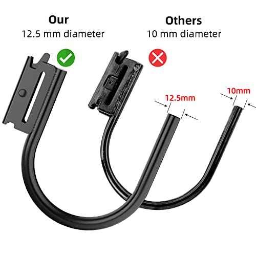 4PCS Heavy Duty E Track J Hooks£¬Large Steel 5" J Hook E Track Accessories for Enclosed Trailer,Workshop & Garage,Maximum Load 1400 Pounds(1/2" Diameter Solid Steel)