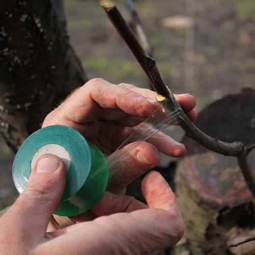 Grafting Tape 3PCS, Stretchable Garden Grafting Tape for Fruit Trees, Tree Plant Tape, Plants Repair Tapes for Floral Fruit Tree, Budding Tape(Green & White & Yellow)