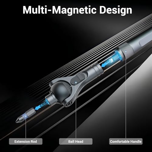 Upgraded Magnetic Screwdriver Set, 40 in 1 Ratchet Screwdriver Set with Detachable Ratchet Handle, 180¡Æ Ratchet Head Precision Repair Tool Kit for Electrical,Automotive,Bicycle,Furniture Model Repair