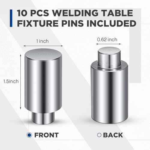 Hicarer 10 Pcs 5/8" x 1" x 1.5" Welding Table Fixture Pins Stop Alignment Square Quick Setup Fixturing Kit Welding Table Accessories