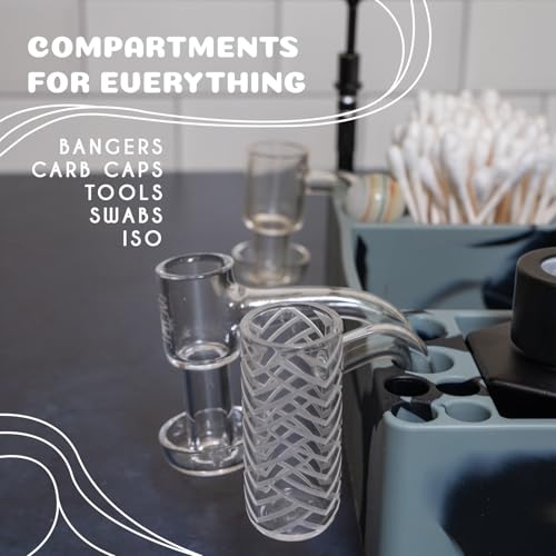 Wax Tool Station - Mat & Accessory Organizer - Heat Resistant & Non Stick Silicone Surface - Kit Accessories Included: ISO Jar, Tool & Pearl Grabber