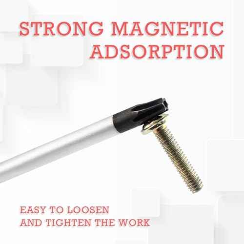 T30 Torx Security Screwdriver with Magnetic Tip Plastic Grip, Torx Screwdriver for Computer Repairing, Home Appliances(Red, 185mm/ 7.3")