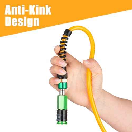 Yolass Air Compressor Hose 1/4¡±x100 ft Yellow Transparent Flexible Reinforced Polyurethane (pu) Air Hose with 1/4"360 Swivel Coupler and Air Hook,Bend Limiter
